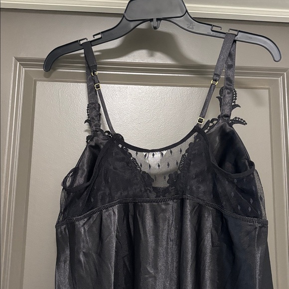 Flora Nikrooz Stella Charmeuse long black night gown XL - Picture 2 of 6